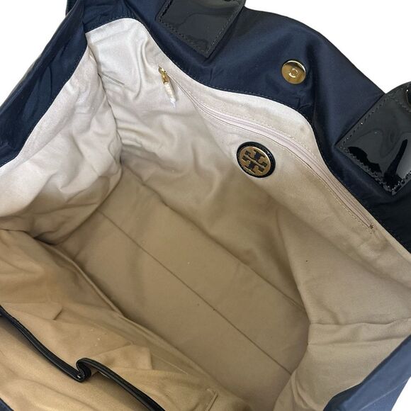 TORY BURCH Black Nylon Ella Tote New - Picture 8 of 13